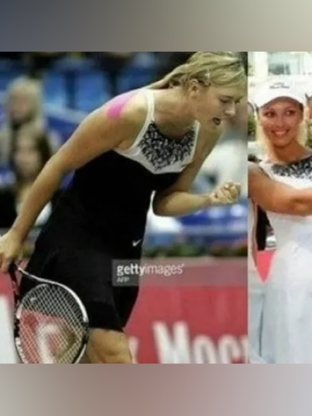 Nike Fit Dry Maria Sharpanova White Black Abstract Tennis dress